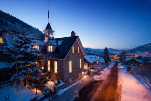 Front of property – evening/night - Washington School House (Park City)