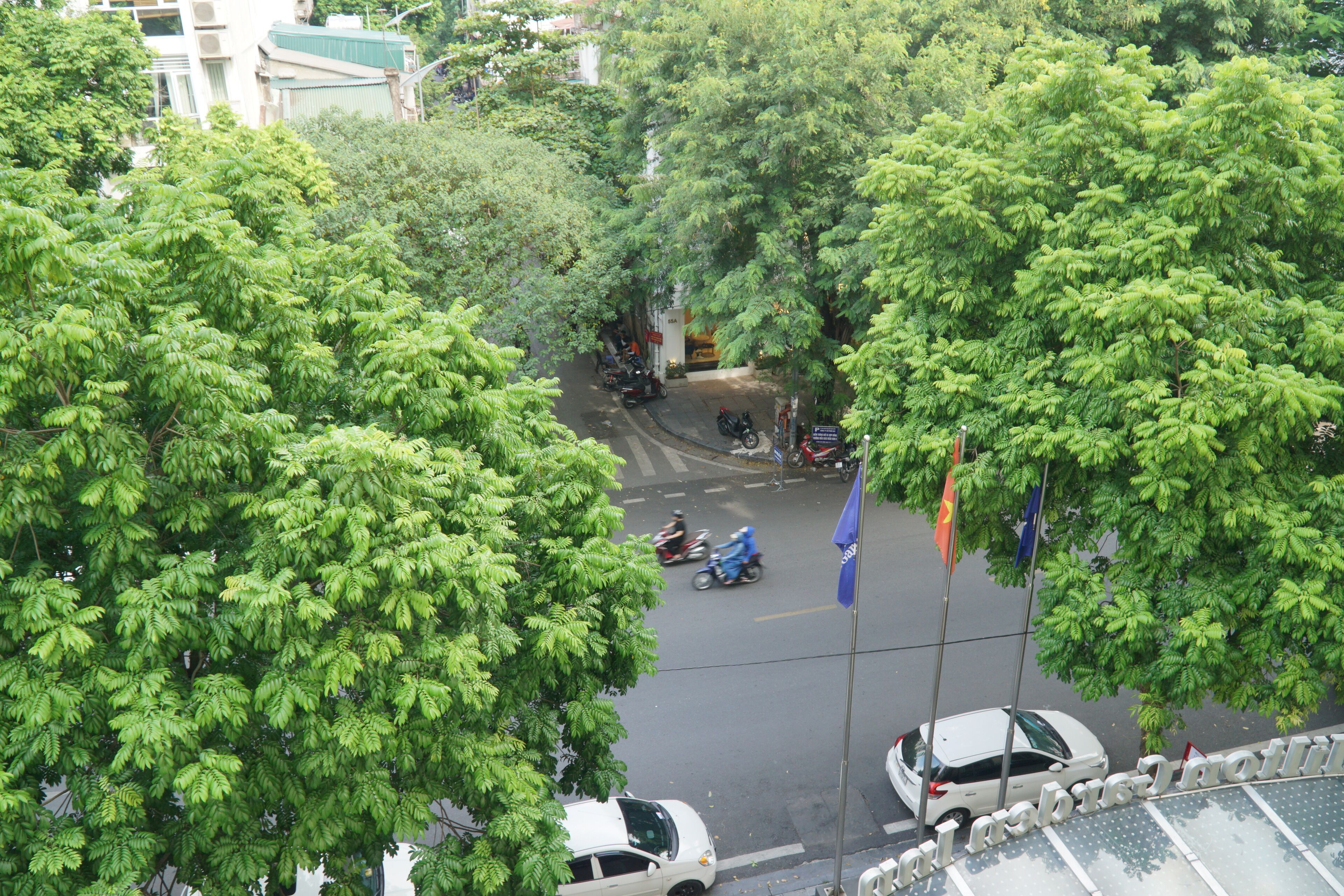room, 1 king bed, balcony | street view