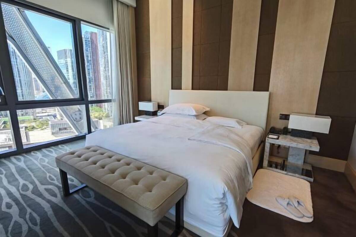 Premium bedding, down duvets, pillow-top beds, free minibar