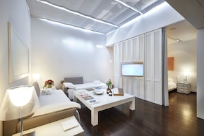 Suite familiar | 1 habitación, ropa de cama de alta calidad y edredón