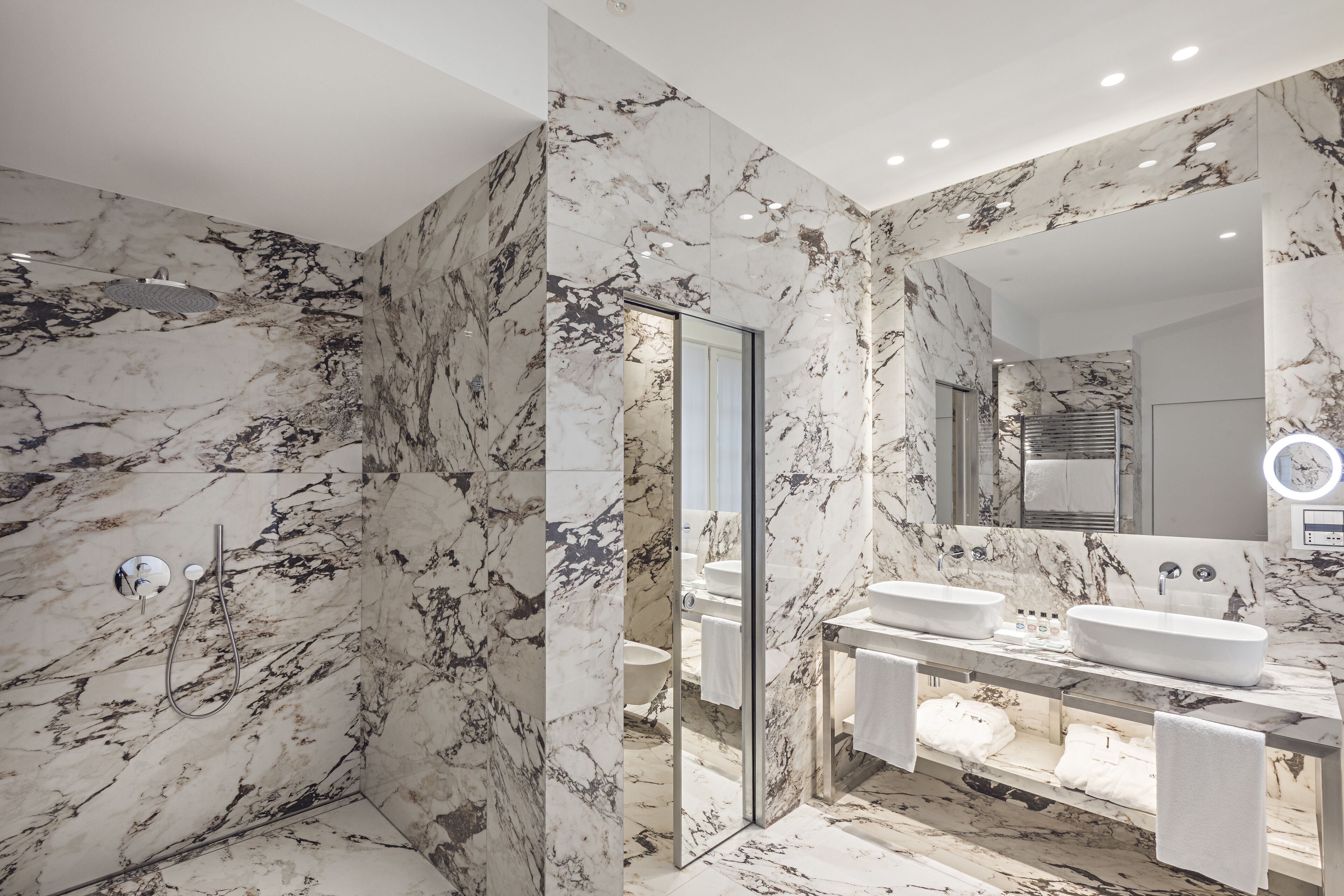 free toiletries, hair dryer, bathrobes, slippers