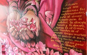 A wall with a quote in Spanish about love and compassion. - Terra de Mar Boutique Calpe (Calpe)