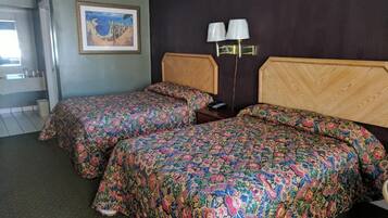 Desk, free WiFi, bed sheets