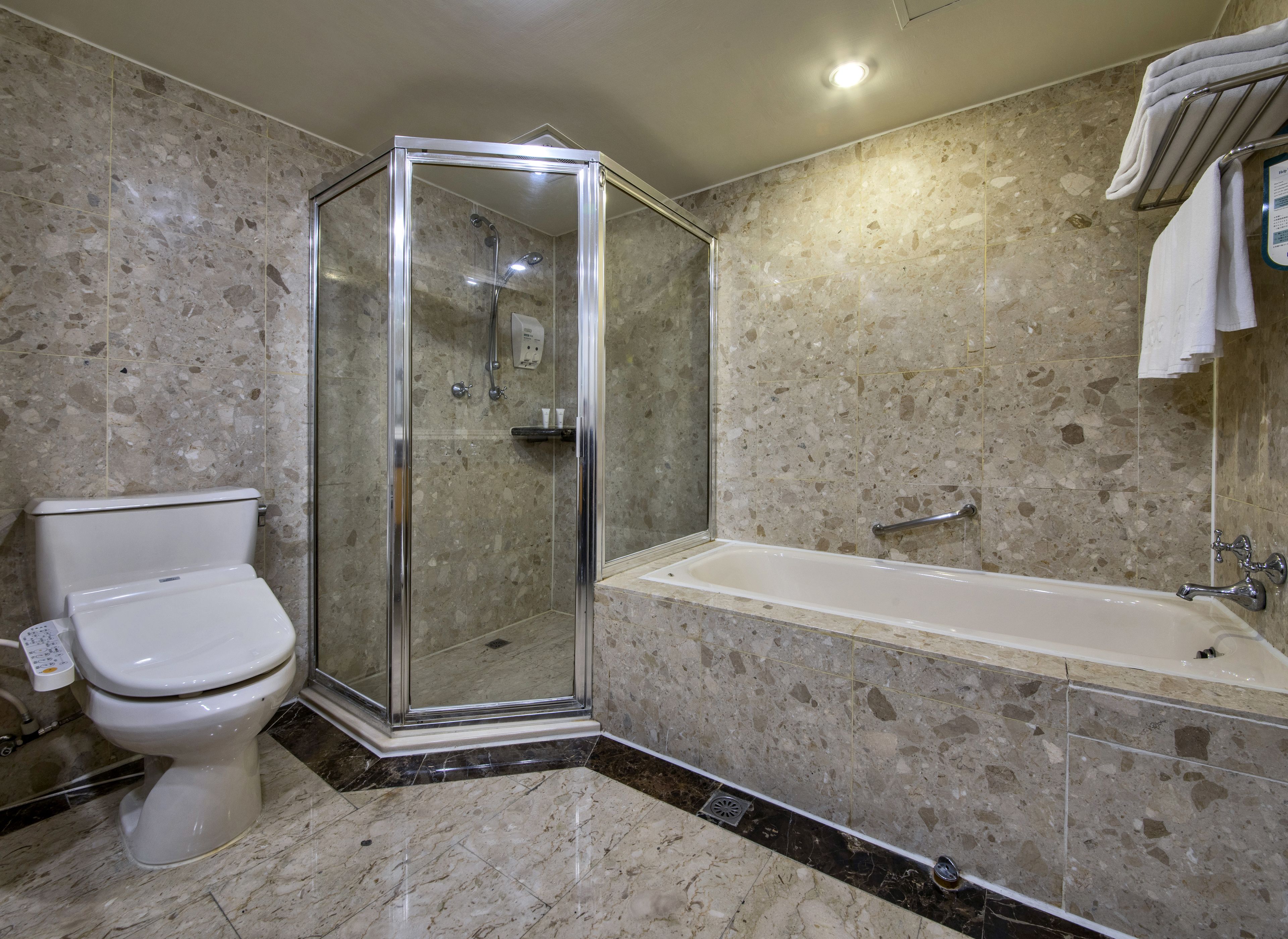 standard twin room, no windows | bathroom | separate bathtub and shower, free toiletries, hair dryer, slippers