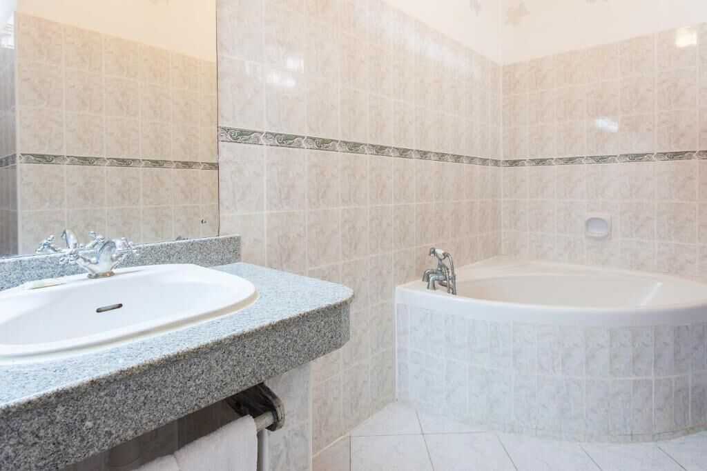 free toiletries, hair dryer, towels