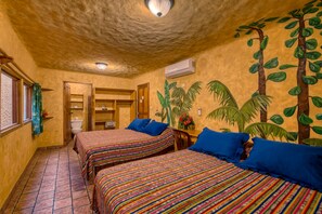 Village Room - 2 Queens | Soundproofing, free WiFi, bed sheets - El Sano Banano Beachside Hotel (Cóbano)