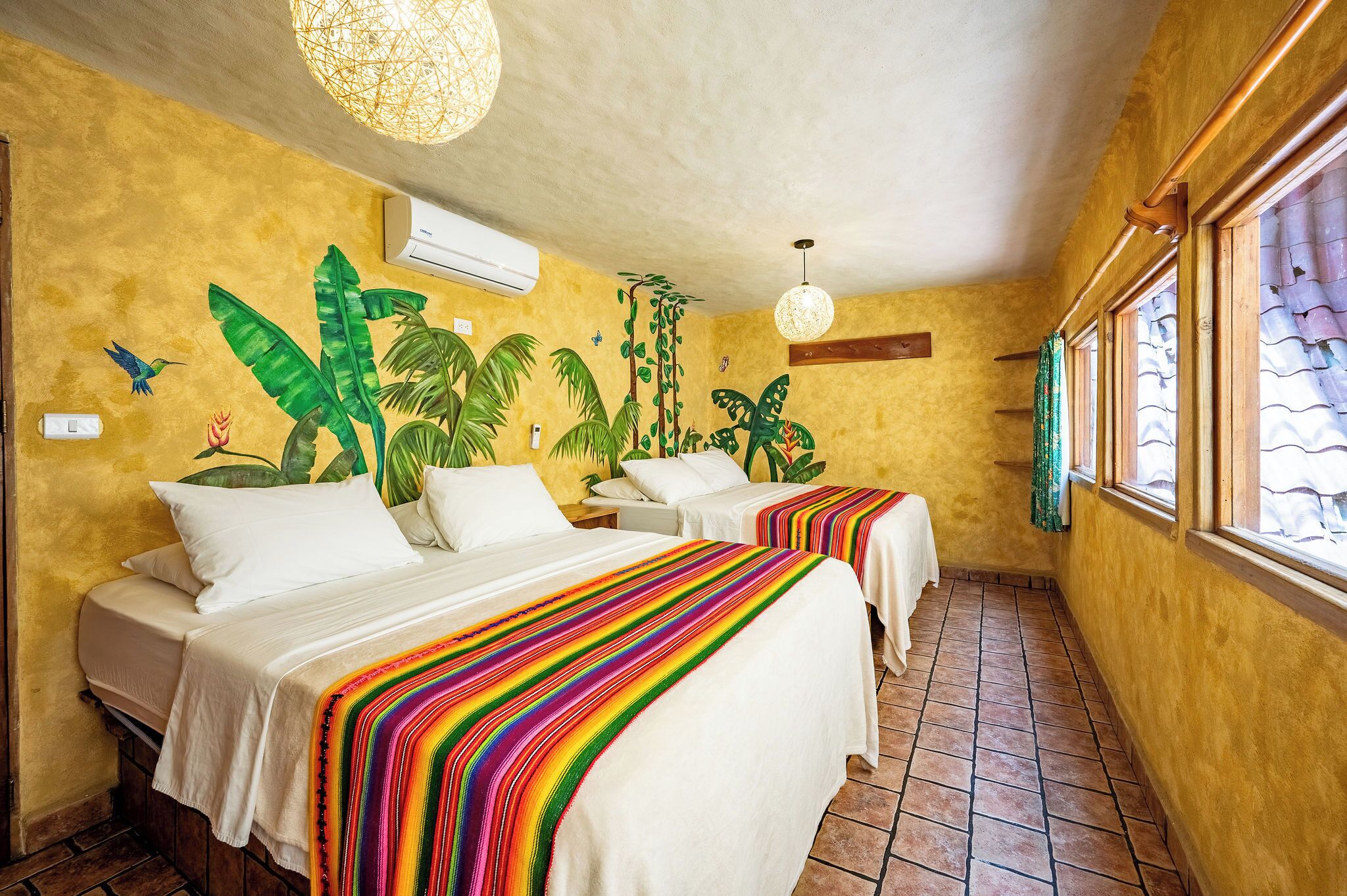 Village Room - 2 Queens | Soundproofing, free WiFi, bed sheets