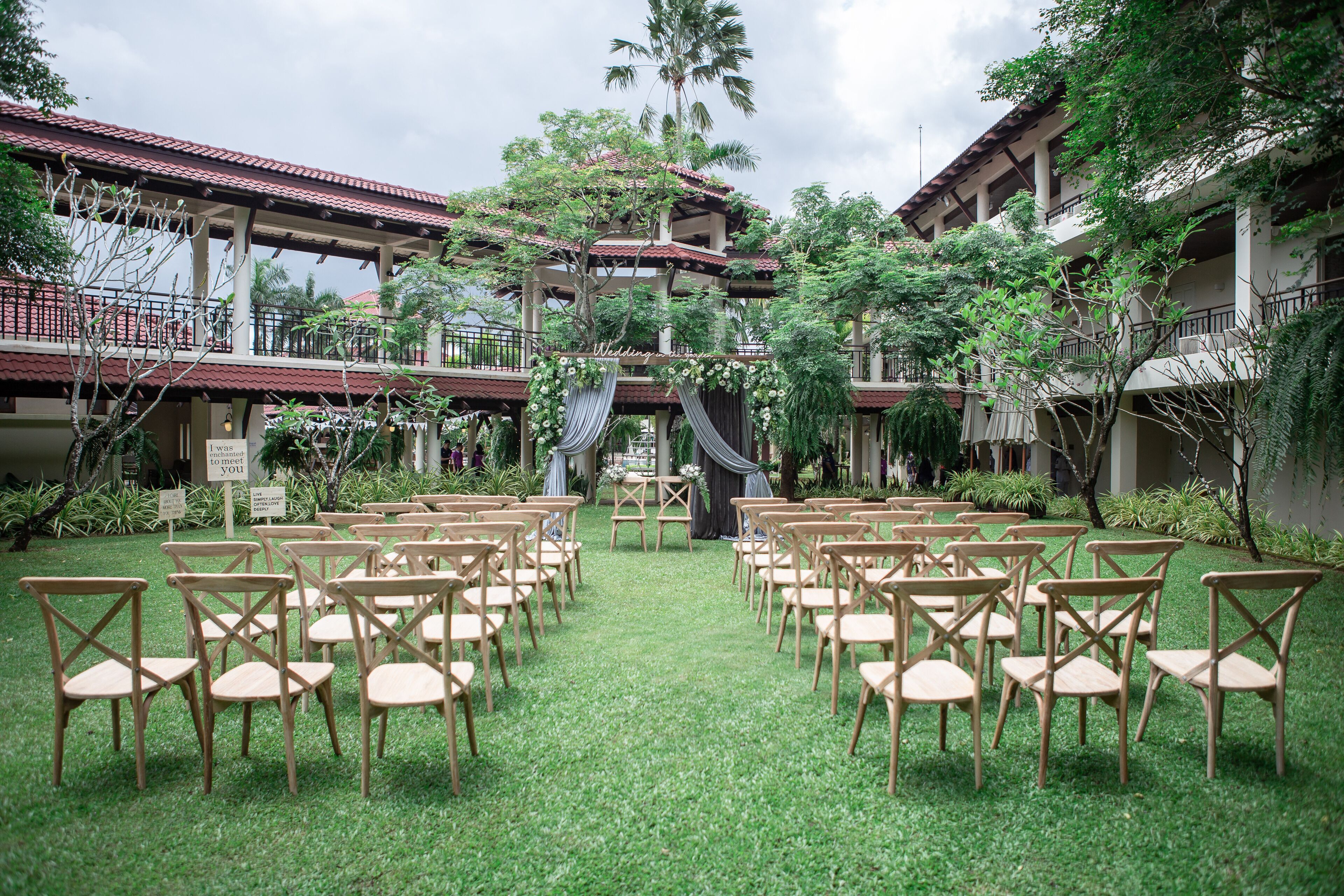 outdoor wedding area