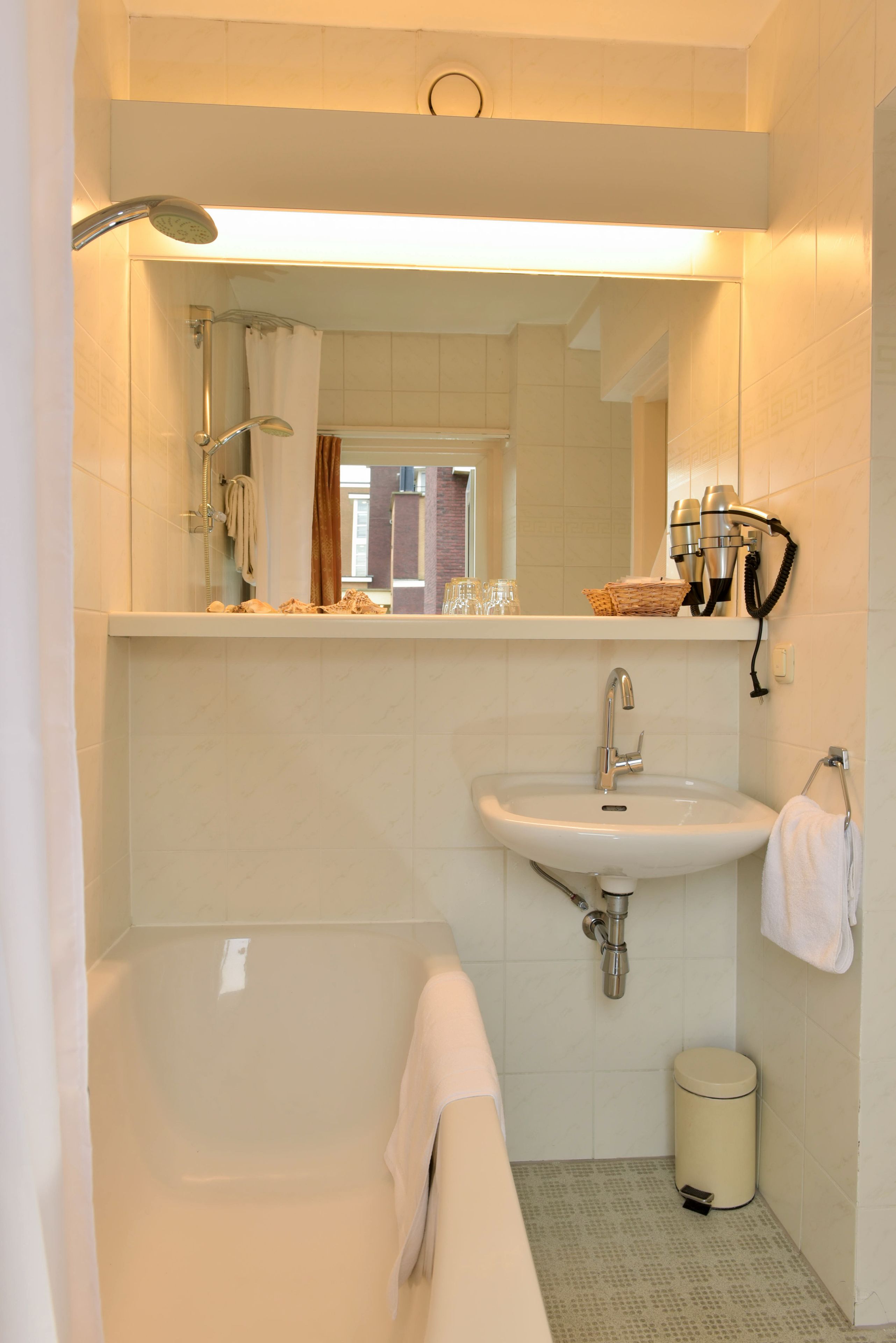 free toiletries, hair dryer, towels, soap