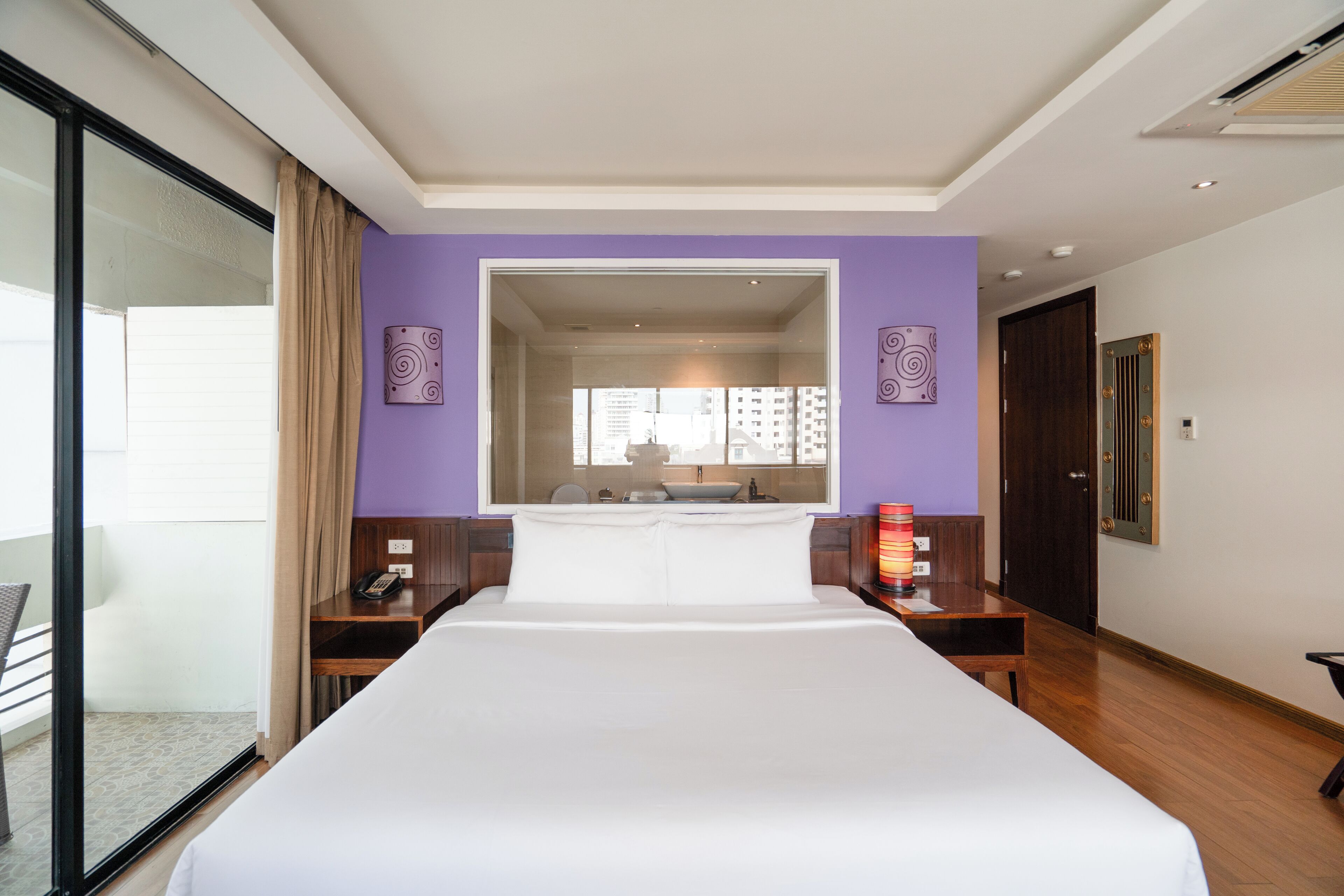 Studio Double with Balcony | Select Comfort beds, in-room safe, blackout drapes, iron/ironing board