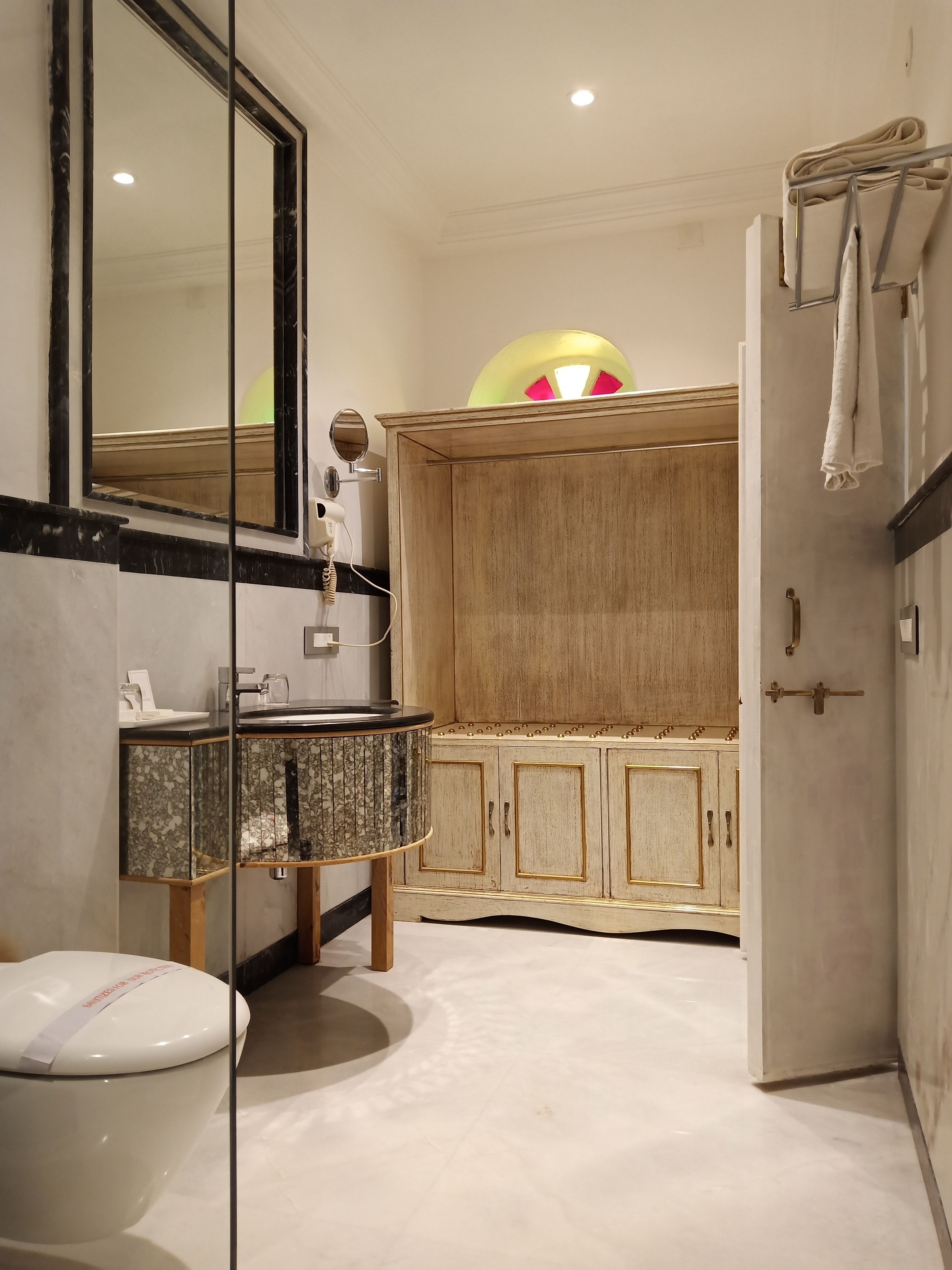 haveli room non lake facing | bathroom | shower, rainfall showerhead, free toiletries, hair dryer