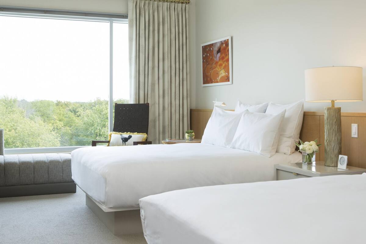 luxury double room, 2 queen beds | premium bedding, down duvets, minibar, in-room safe