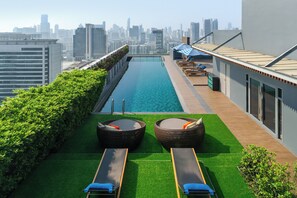 Outdoor pool, open 7:00 AM to 10:00 PM, pool umbrellas, pool loungers