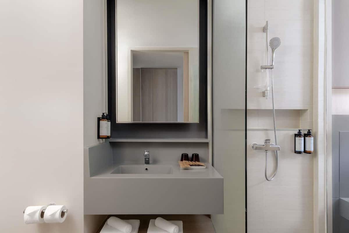 In-room safe, desk, laptop workspace, blackout curtains