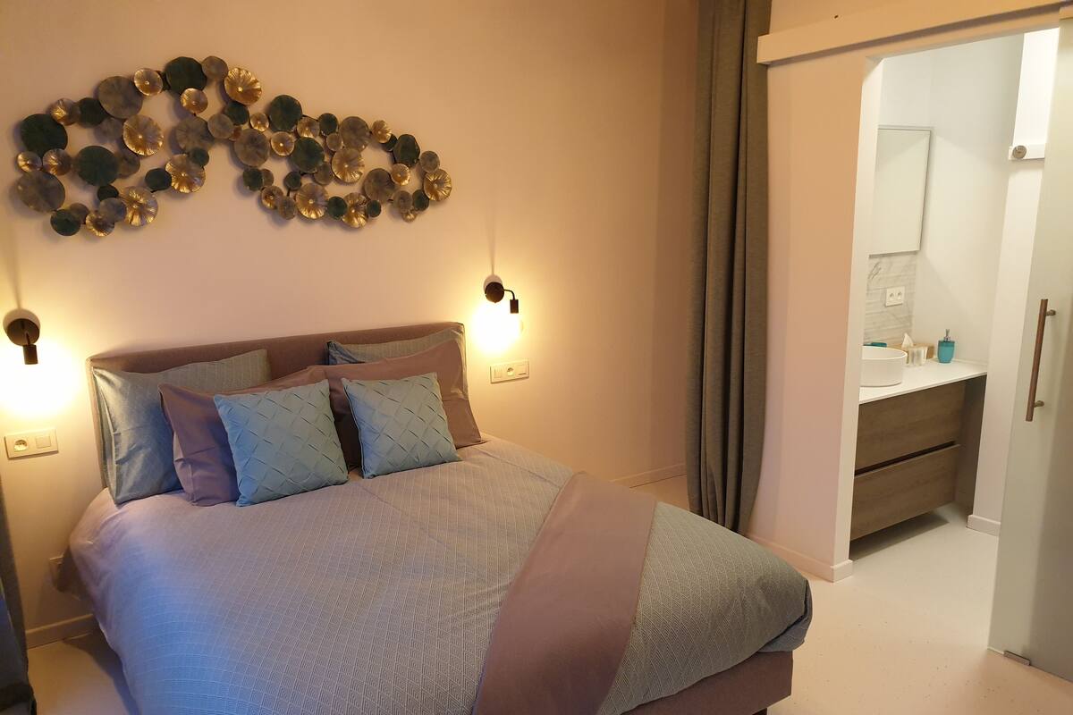1 habitación, sábanas de algodón egipcio y ropa de cama de alta calidad 
