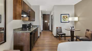 Suite, 2 Queen Beds, Non Smoking, Kitchenette | Desk, laptop workspace, blackout drapes, soundproofing