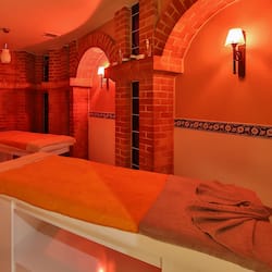 Salas para tratamentos a dois, sauna seca, sauna a vapor