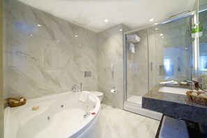 Suite, 1 King Bed | Bathroom | Spring water bathtub, designer toiletries, hair dryer, slippers - Ramada by Wyndham Istanbul Taksim (Istanbul)