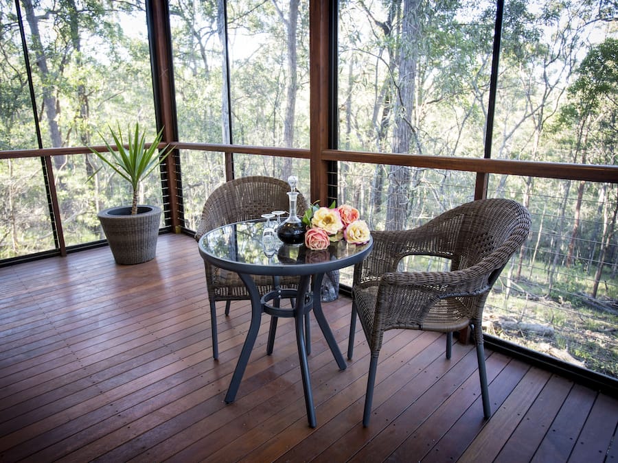 Self Contained Cabin, 1 Bedroom, Non Smoking, Kitchen (Pavilion in the Treetops), Pet-Friendly | Terrace/patio