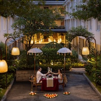 Outdoor wedding area