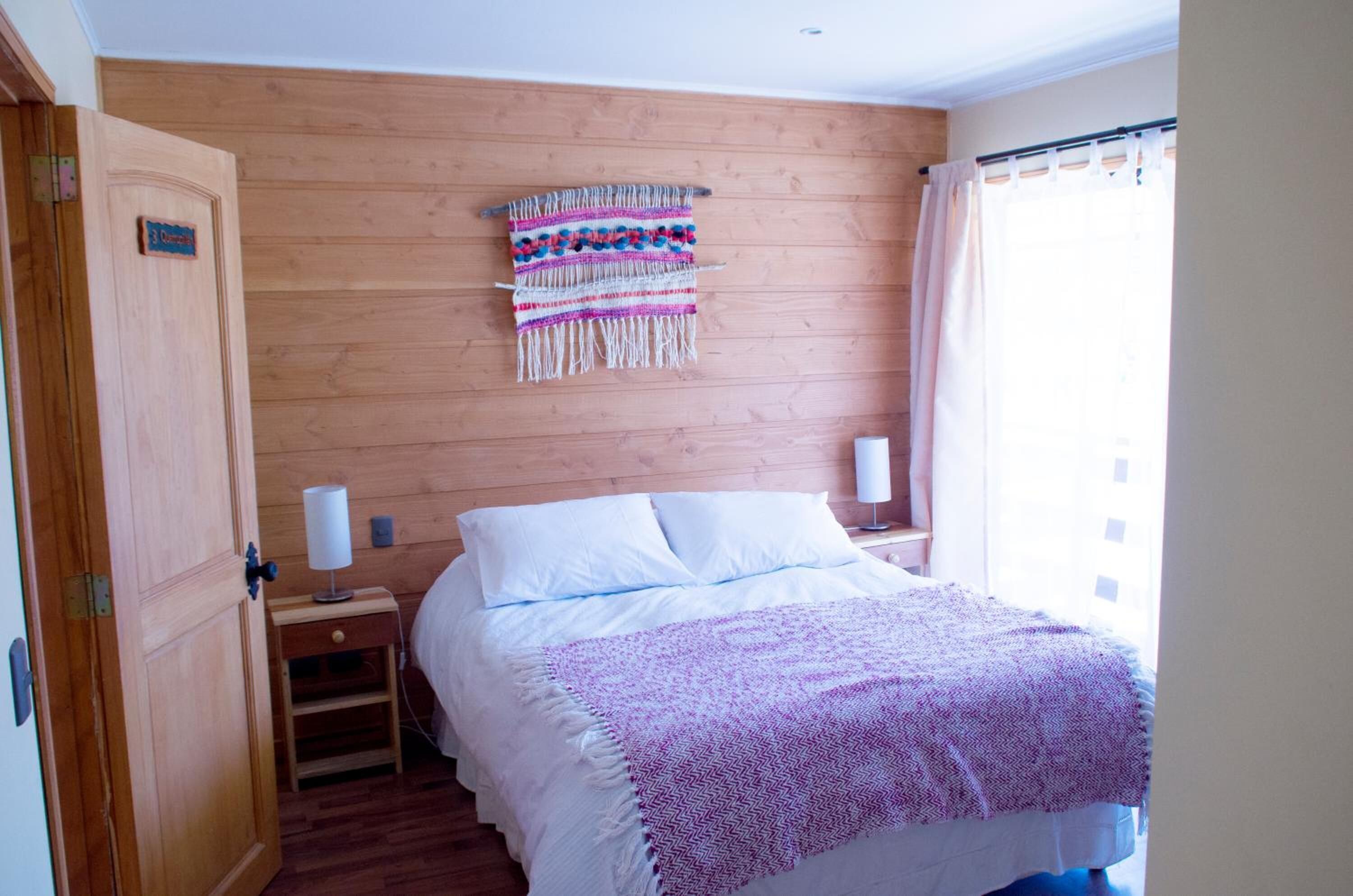 laptop workspace, blackout curtains, free wifi, bed sheets