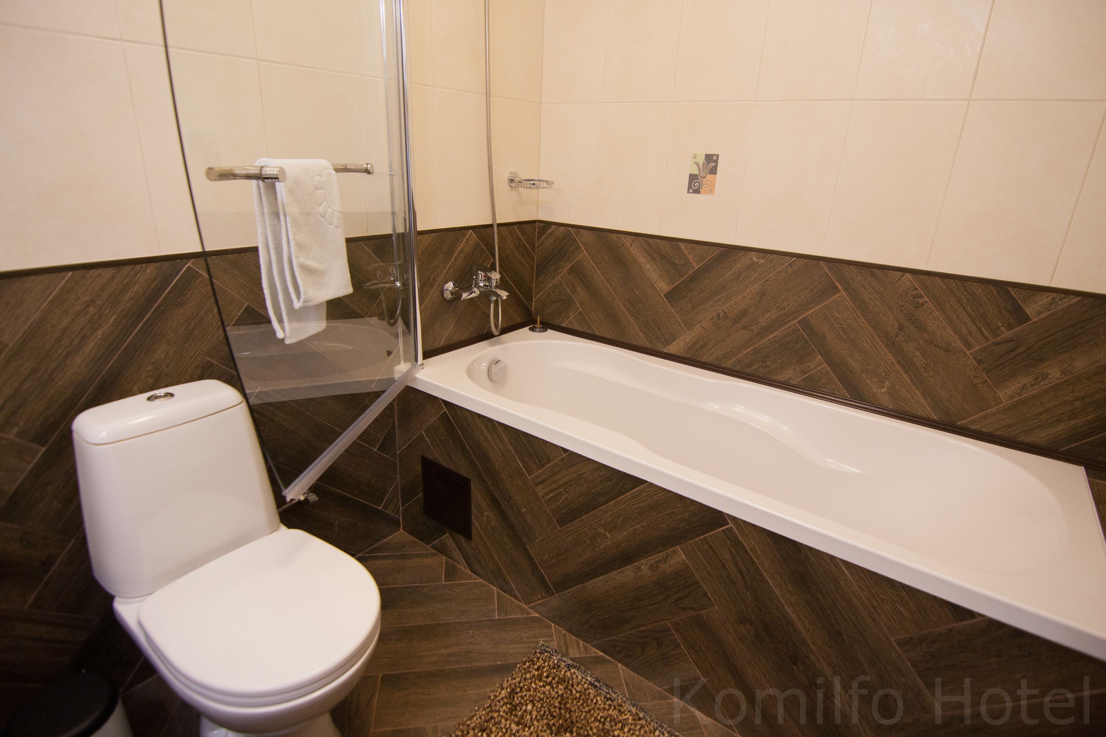 luxury room | bathroom | free toiletries, hair dryer, bathrobes, slippers