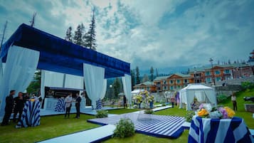 Outdoor wedding area