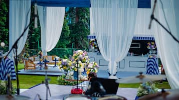 Outdoor wedding area