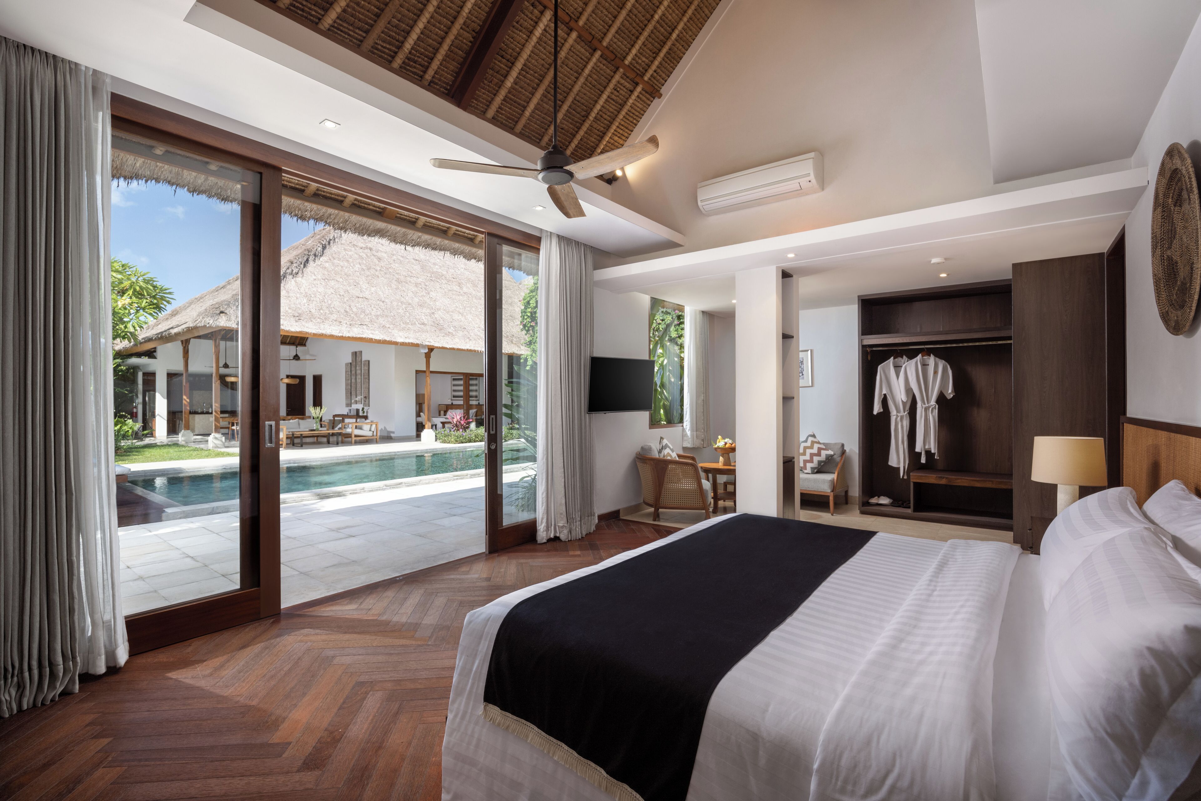 Premier Villa, 3 Bedrooms, Private Pool | Minibar, in-room safe, desk, laptop workspace