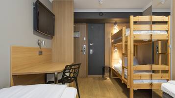 Quadruple Room, Shared Bathroom (Bed linen included) | 1 bedroom, individually decorated, individually furnished, desk