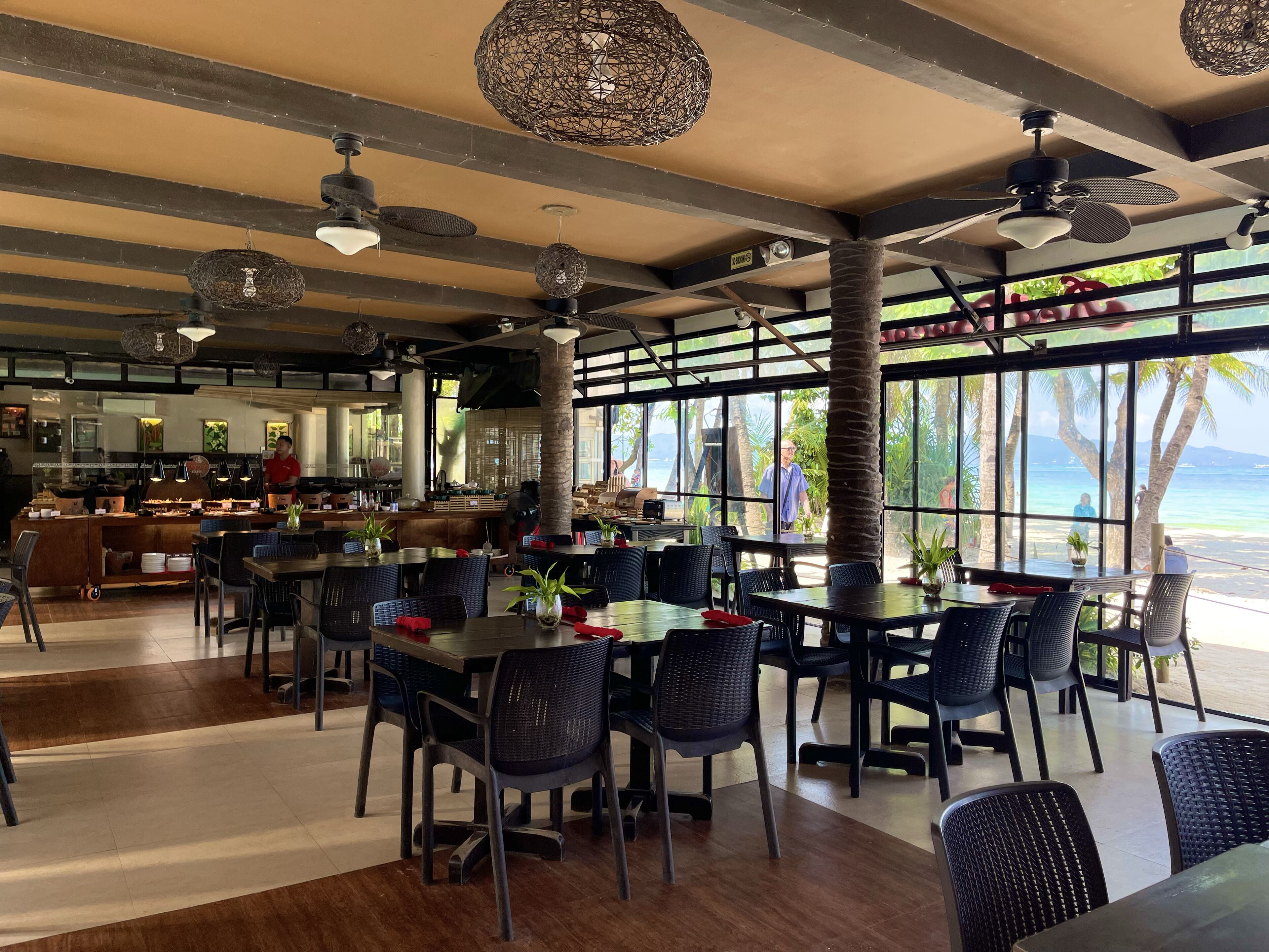 breakfast, lunch, dinner served; international cuisine, beach views