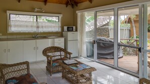 Tiare One Bedroom Garden View Villa | Private kitchenette | Coffee/tea maker, fridge, microwave, cookware/dishes/utensils