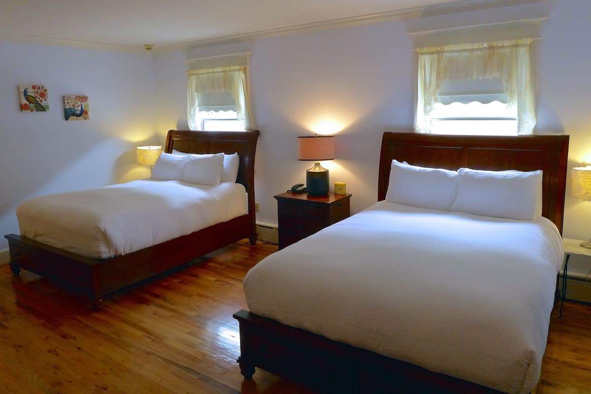 The Peach Suite | Premium bedding, memory foam beds, desk, iron/ironing board