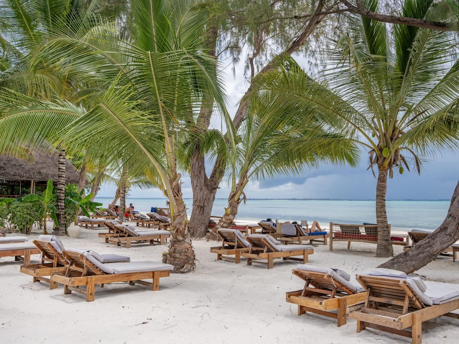 Outdoor banquet area