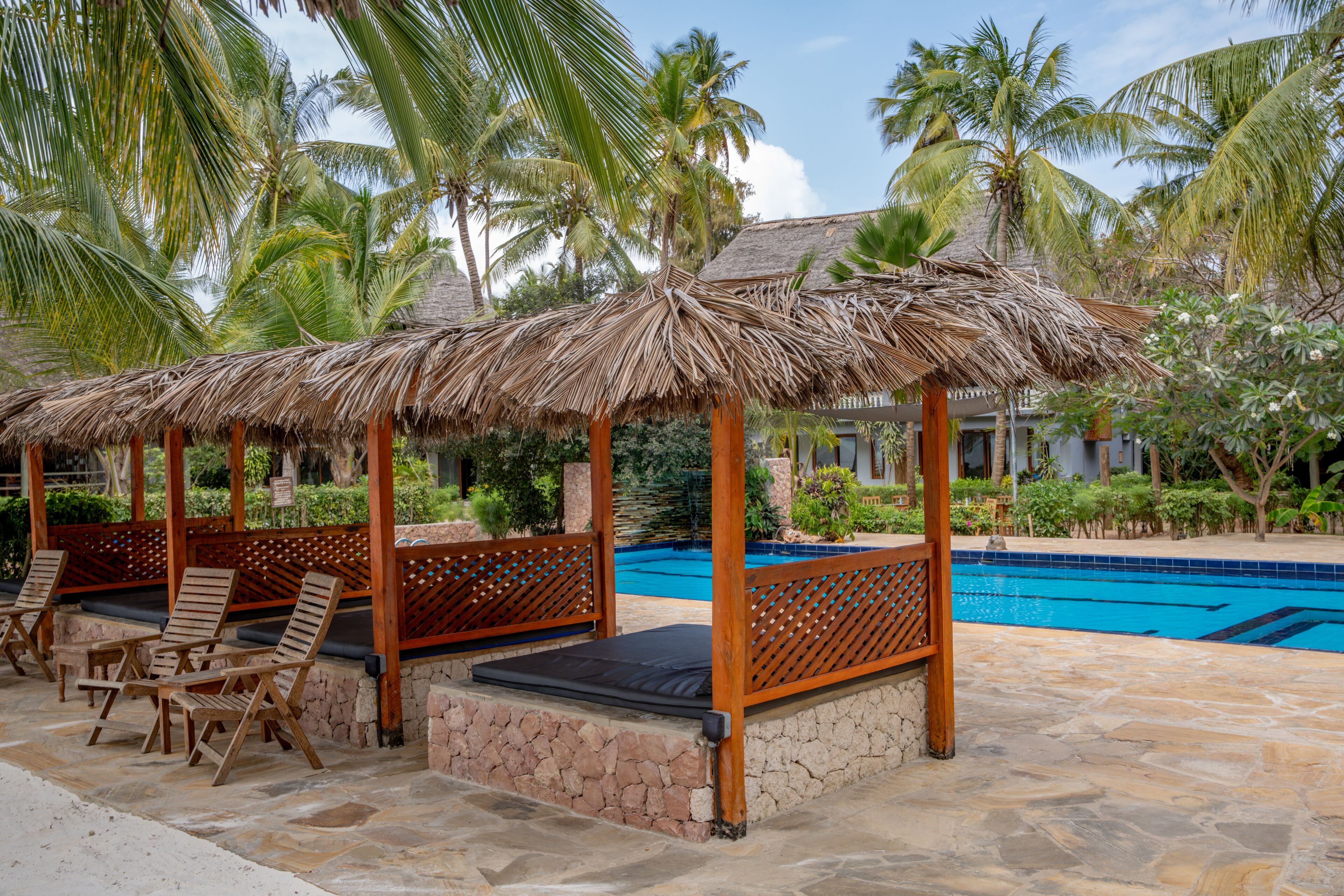 outdoor banquet area