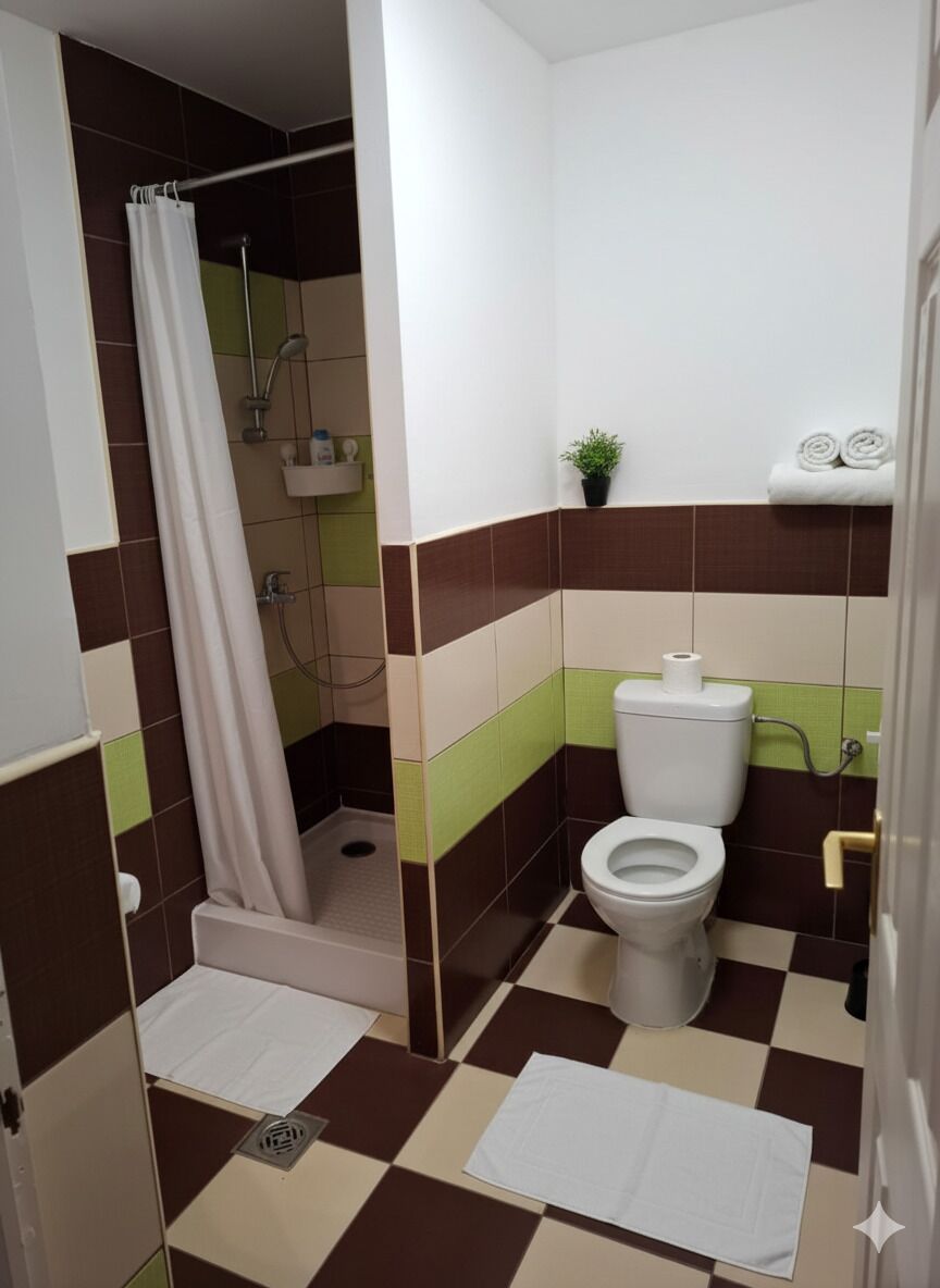 Dusche, Haartrockner, Handtücher