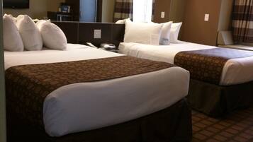 Desk, blackout curtains, iron/ironing board, free cots/infant beds