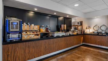 Free daily self-serve breakfast