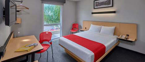 Desk, iron/ironing board (on request), WiFi (free), bed sheets