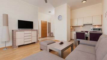 Apartment, 1 Schlafzimmer | Eigene Küche | Kühlschrank, Herdplatte, Wasserkocher, Toaster