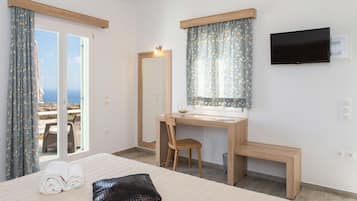Doppia Deluxe, vista mare | Biancheria da letto di alta qualità, materassi a doppio strato