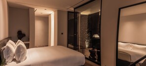 1 slaapkamer, luxe beddengoed, een minibar, een kluis op de kamer