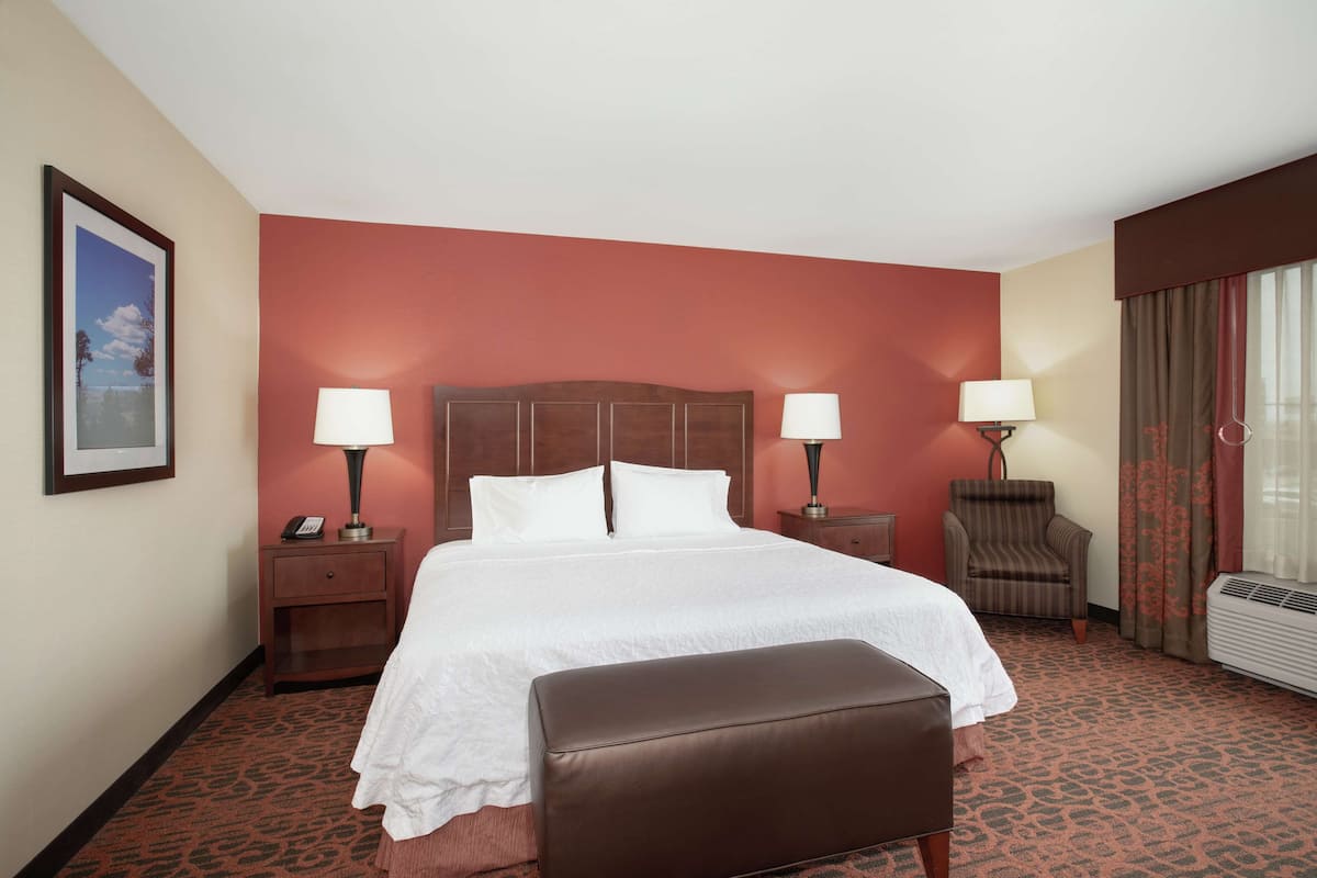 Room, 1 King Bed, Accessible, Non Smoking | Pillowtop beds, desk, laptop workspace, blackout drapes