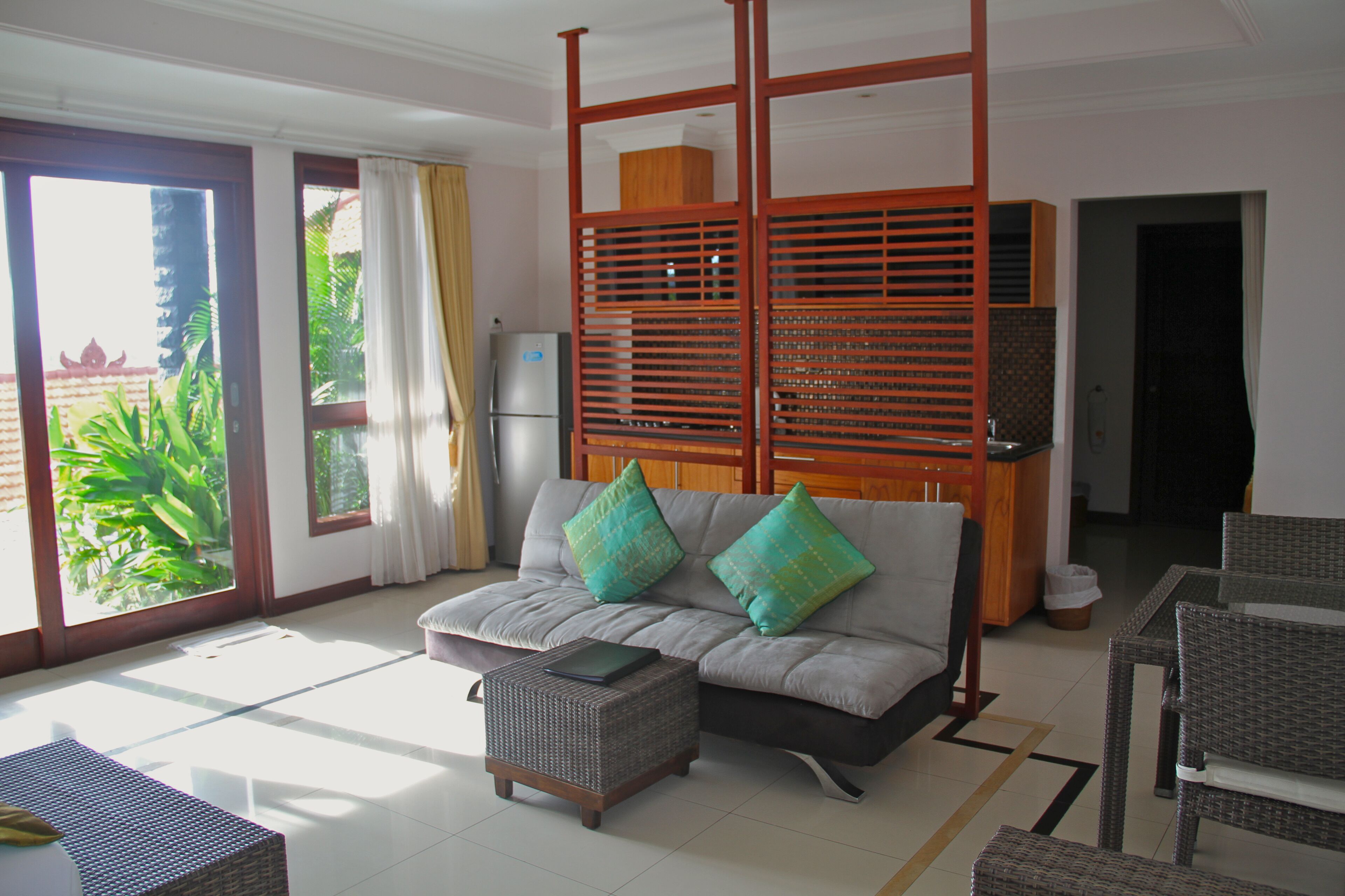 1 bedroom private pool villa (north view) | egyptian cotton sheets, premium bedding, pillow-top beds, in-room safe