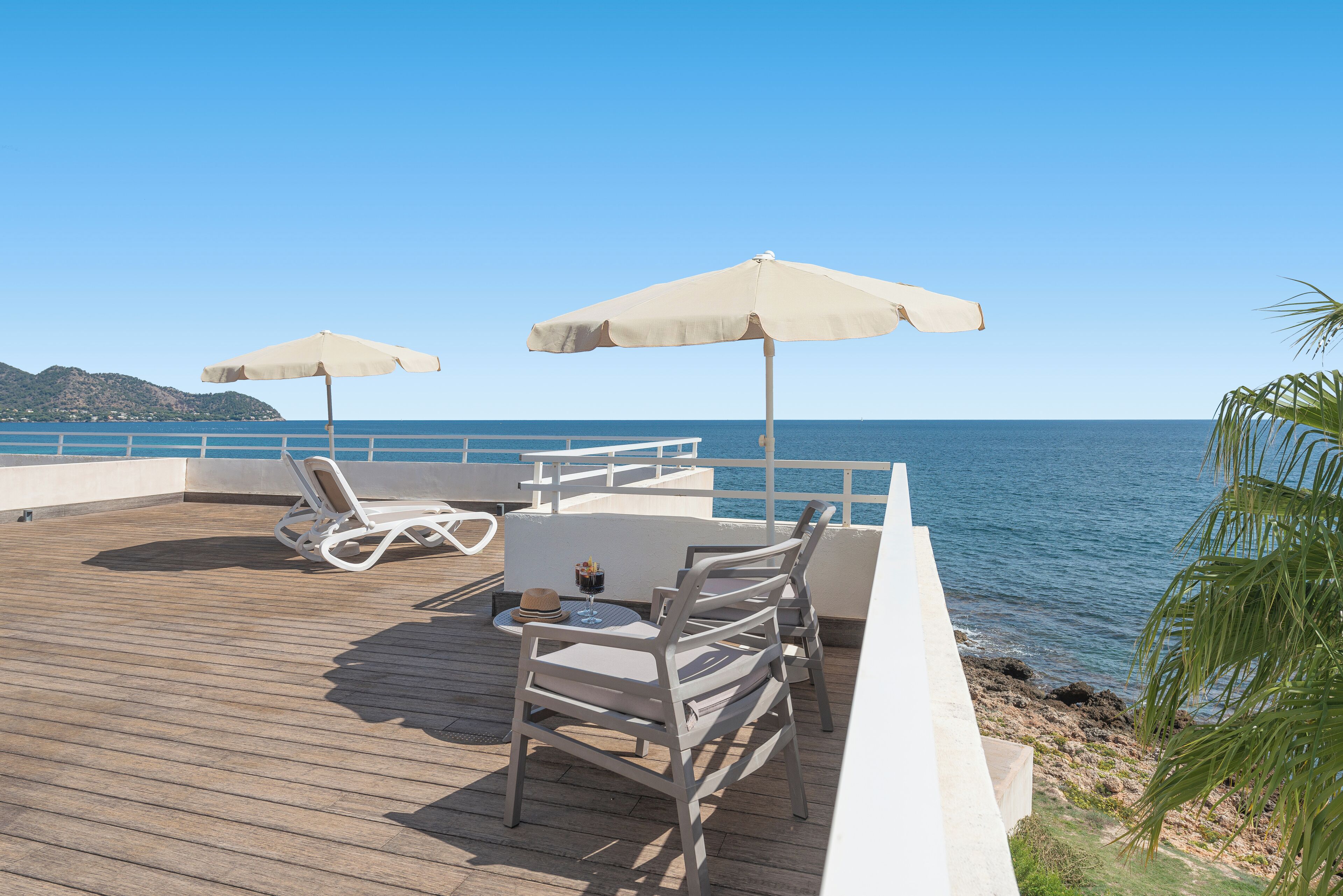 junior suite, terrace, sea view | terrace/patio