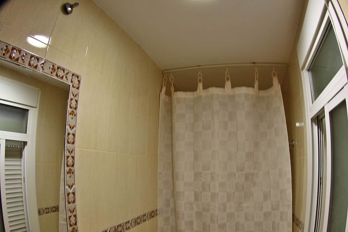 Rainfall showerhead, bidet, towels