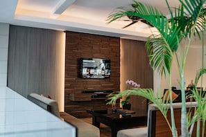Villa, 2 chambres, piscine privée | Coin séjour