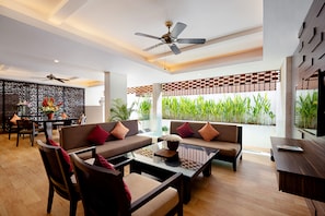 Villa, 2 chambres, piscine privée | Salle de séjour