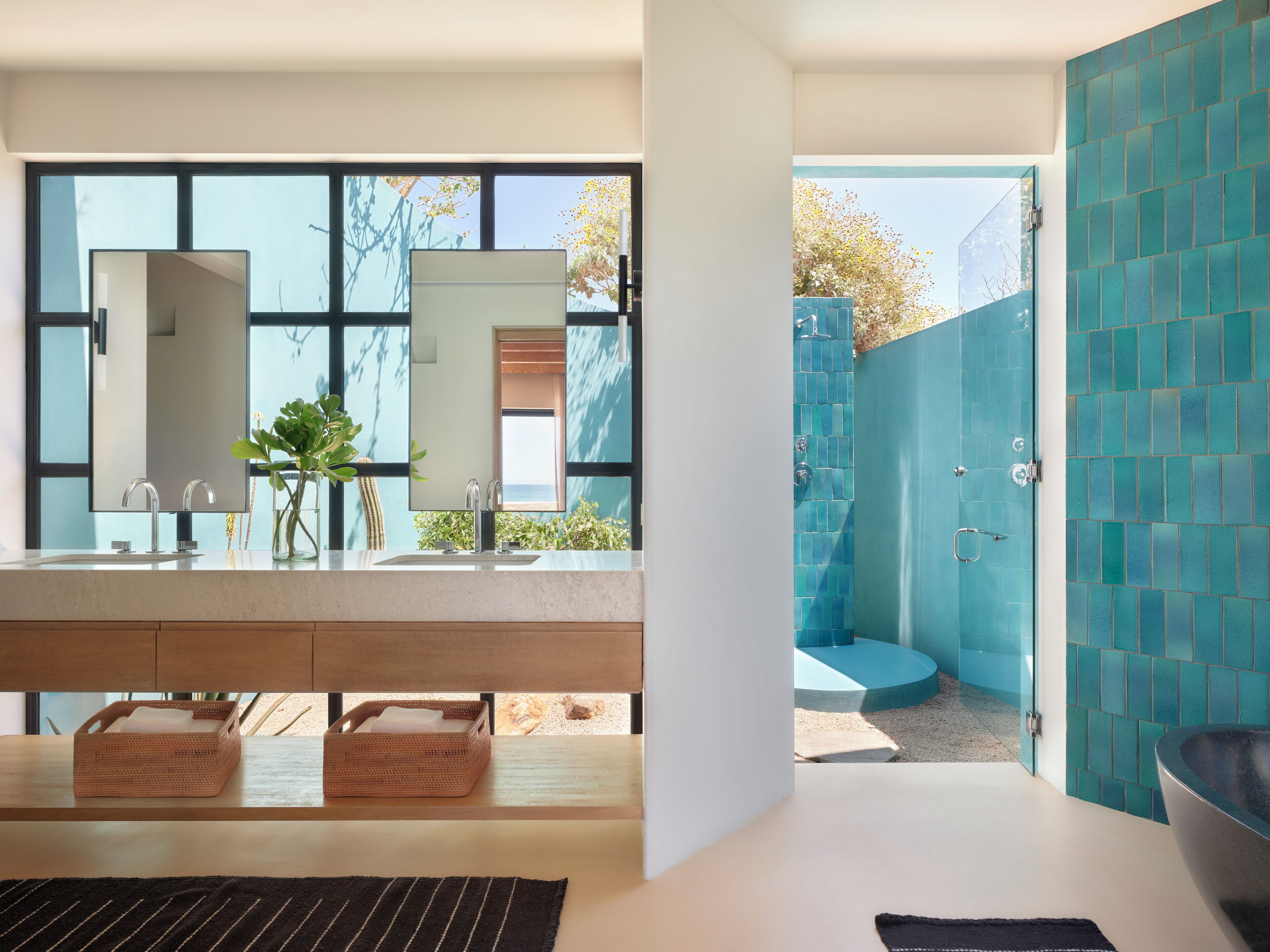 别墅, 1 张特大床, 海滨 (Plunge Pool, Firepit) | 浴室 | 环保洗浴用品、吹风机、毛巾