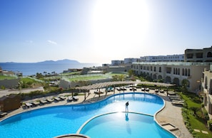 Indoor pool, 6 outdoor pools, open 6:00 AM to 5:00 PM, free cabanas